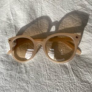 Blush Pink Round Sunglasses